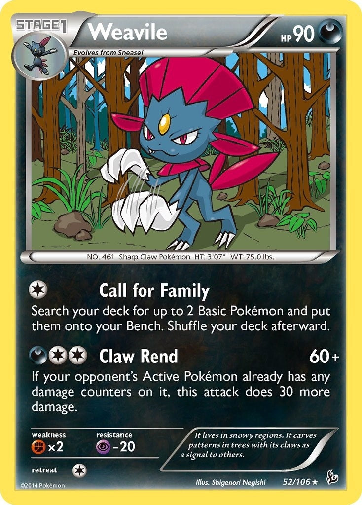 Image for Weavile (52/106) (XY - Flashfire) (FLF) - Pokemon