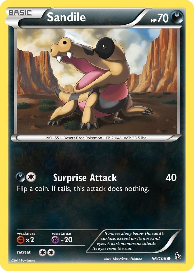 Image for Sandile (56/106) (XY - Flashfire) (FLF) - Pokemon