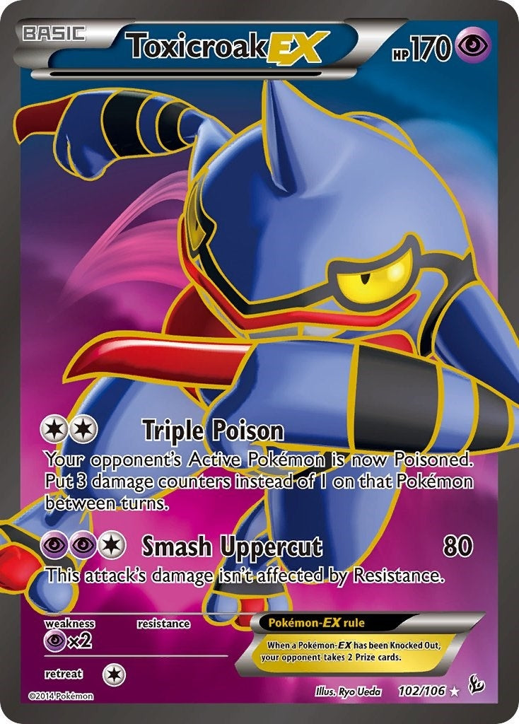 Image for Toxicroak EX (102 Full Art) (102/106) (XY - Flashfire) (FLF) - Pokemon