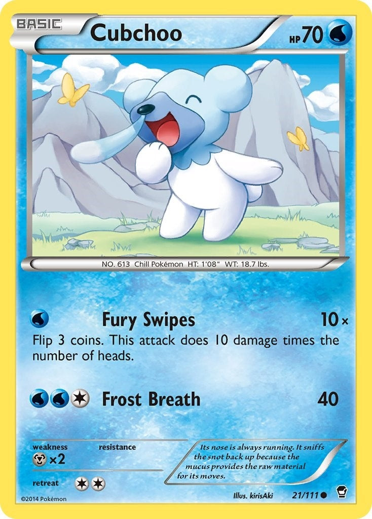 Image for Cubchoo (21/111) (XY - Furious Fists) (FFI) - Pokemon