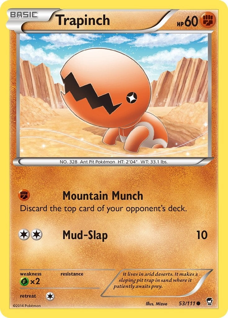 Image for Trapinch (53/111) (XY - Furious Fists) (FFI) - Pokemon