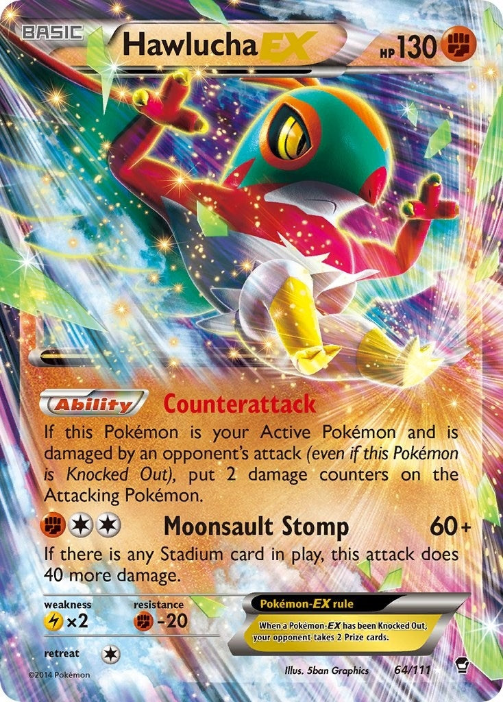 Image for Hawlucha EX (64/111) (XY - Furious Fists) (FFI) - Pokemon
