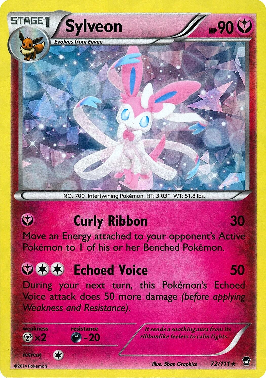 Image for Sylveon - 72/111 (Cracked Ice Holo) (072/111) (Deck Exclusives) (PR) - Pokemon