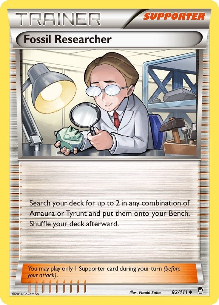 Image for Fossil Researcher (92/111) (XY - Furious Fists) (FFI) - Pokemon