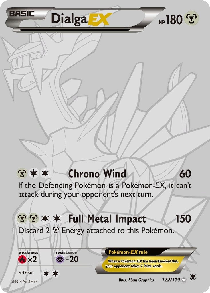 Image for Dialga EX (122 Secret Rare) (122/119) (XY - Phantom Forces) (PHF) - Pokemon