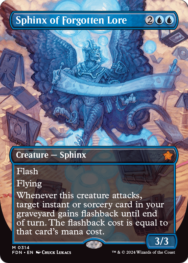 Sphinx of Forgotten Lore (Borderless) (FDN-314) [Foundations]
