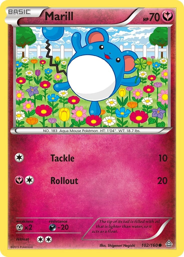 Image for Marill (102/160) (XY - Primal Clash) (PRC) - Pokemon