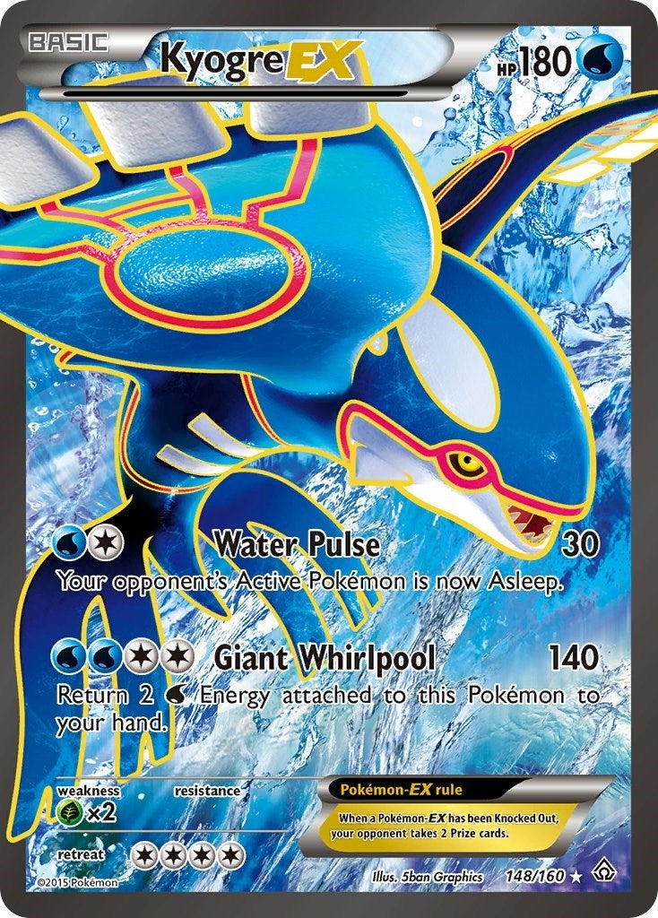 Image for Kyogre EX (148 Full Art) (148/160) (XY - Primal Clash) (PRC) - Pokemon