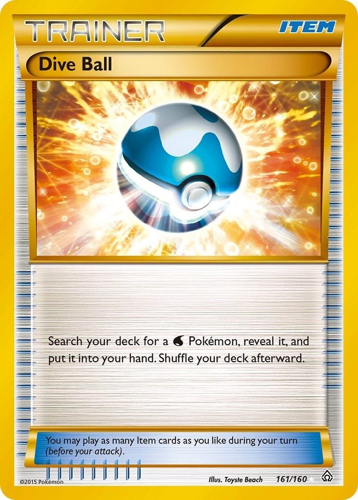 Image for Dive Ball (161 Secret Rare) (161/160) (XY - Primal Clash) (PRC) - Pokemon