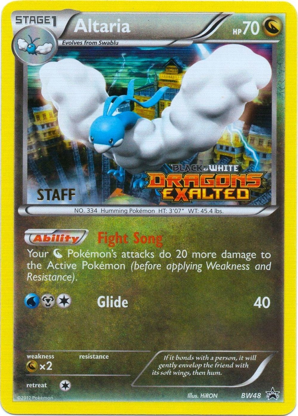 Image for Altaria - BW48 (Prerelease) [Staff] (BW48) (Black and White Promos) (PR) - Pokemon
