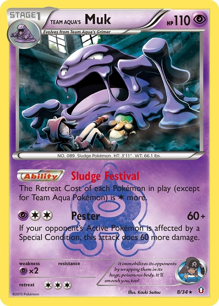 Image for Team Aqua's Muk (8/34) (Double Crisis) (DCR) - Pokemon
