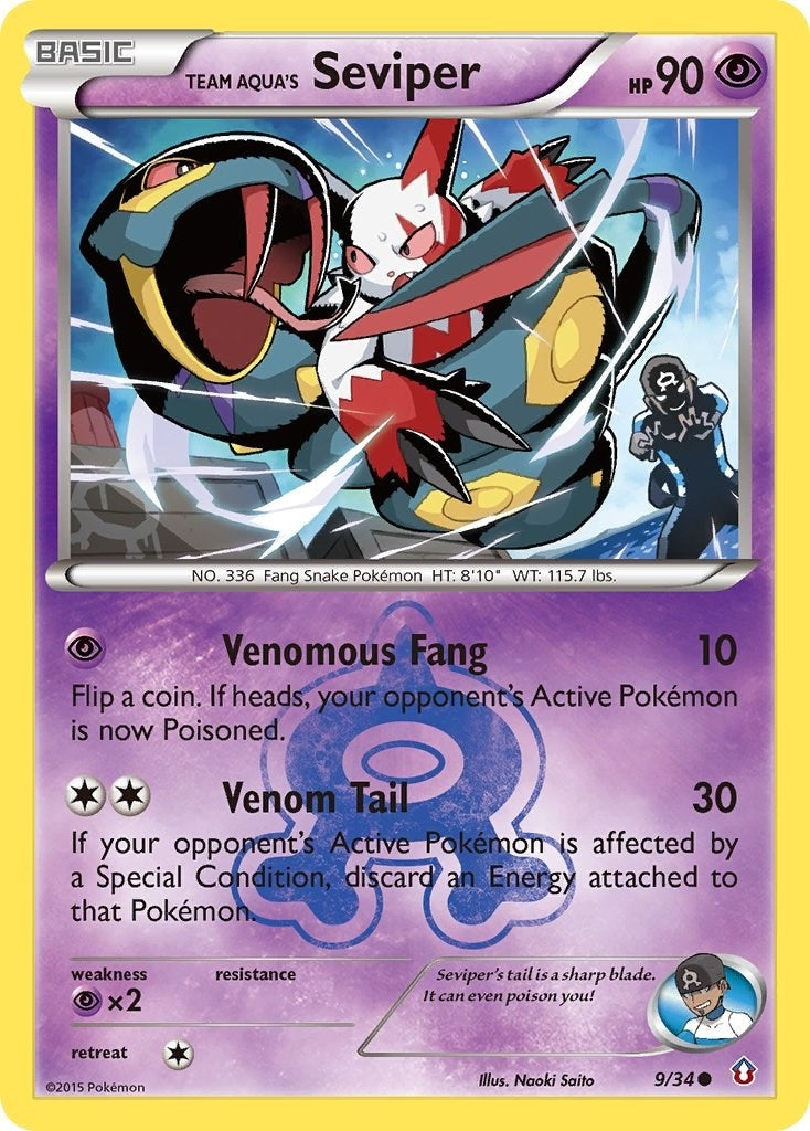 Image for Team Aqua's Seviper (9/34) (Double Crisis) (DCR) - Pokemon