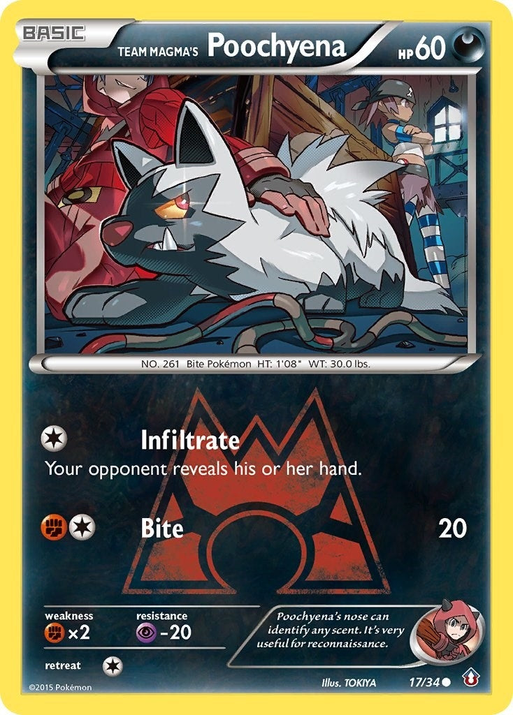 Image for Team Magma's Poochyena (17/34) (Double Crisis) (DCR) - Pokemon