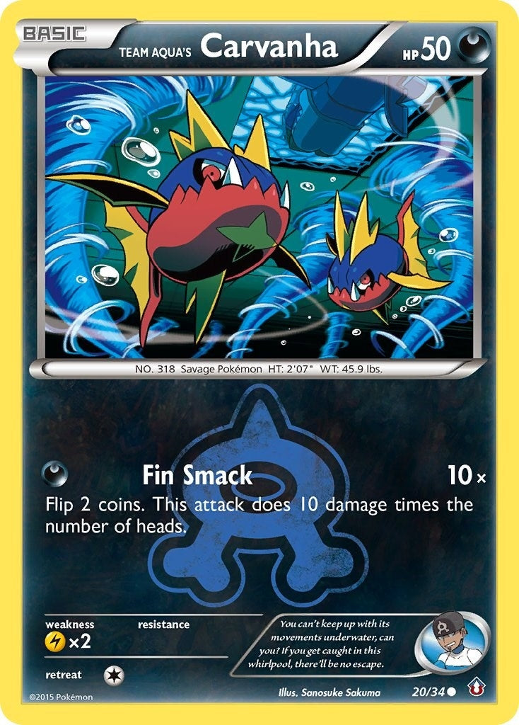 Image for Team Aqua's Carvanha (20/34) (Double Crisis) (DCR) - Pokemon