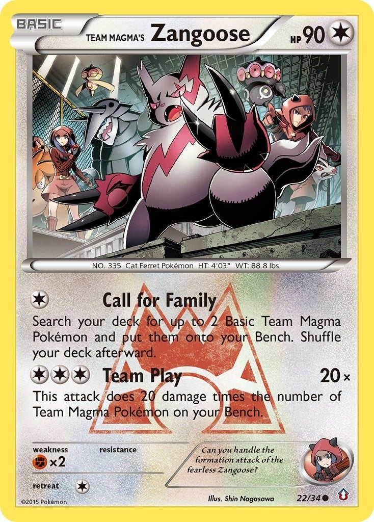Image for Team Magma's Zangoose (22/34) (Double Crisis) (DCR) - Pokemon