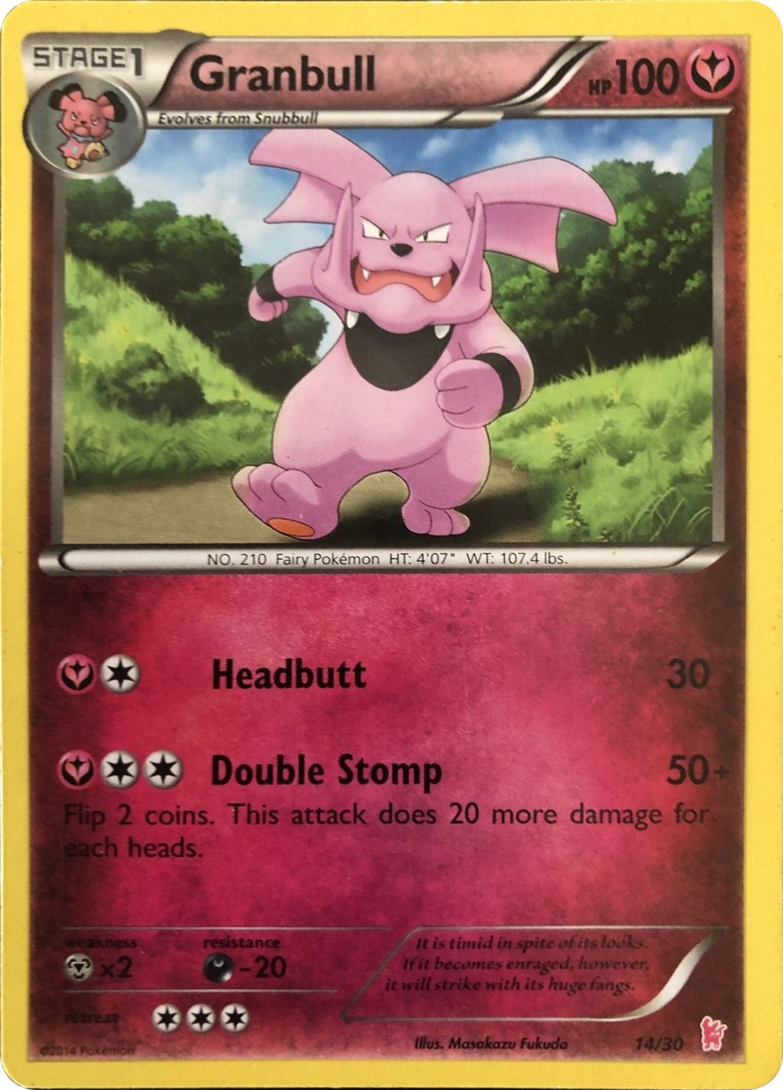 Image for Granbull (#14) (14/30) (XY Trainer Kit: Sylveon & Noivern) (PR) - Pokemon