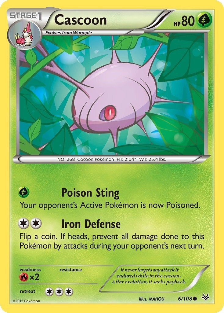 Image for Cascoon (6/108) (XY - Roaring Skies) (ROS) - Pokemon