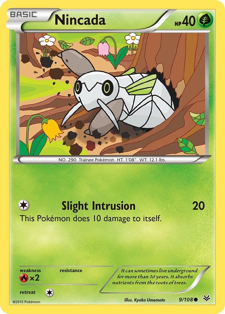 Image for Nincada (9/108) (XY - Roaring Skies) (ROS) - Pokemon