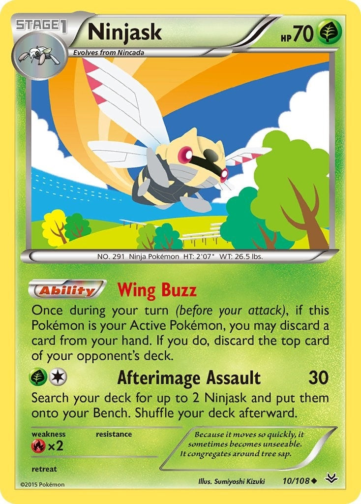 Image for Ninjask (10/108) (XY - Roaring Skies) (ROS) - Pokemon