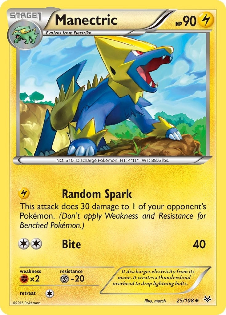 Image for Manectric (25/108) (XY - Roaring Skies) (ROS) - Pokemon