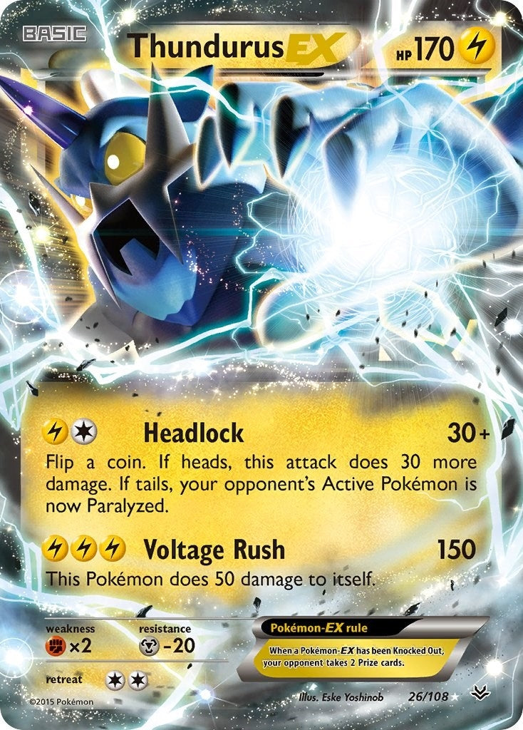 Image for Thundurus EX (26/108) (XY - Roaring Skies) (ROS) - Pokemon