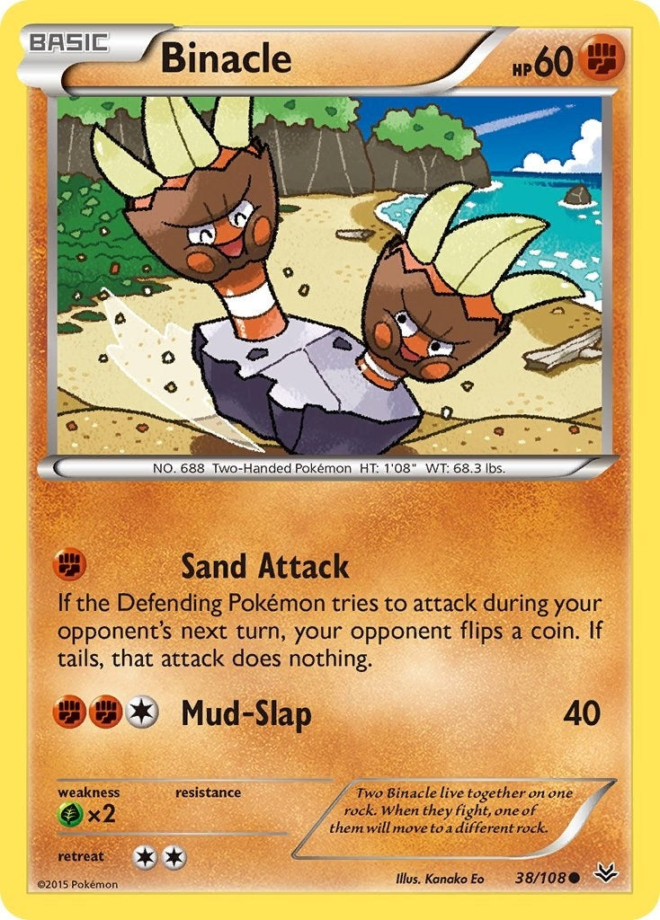Image for Binacle (38/108) (XY - Roaring Skies) (ROS) - Pokemon