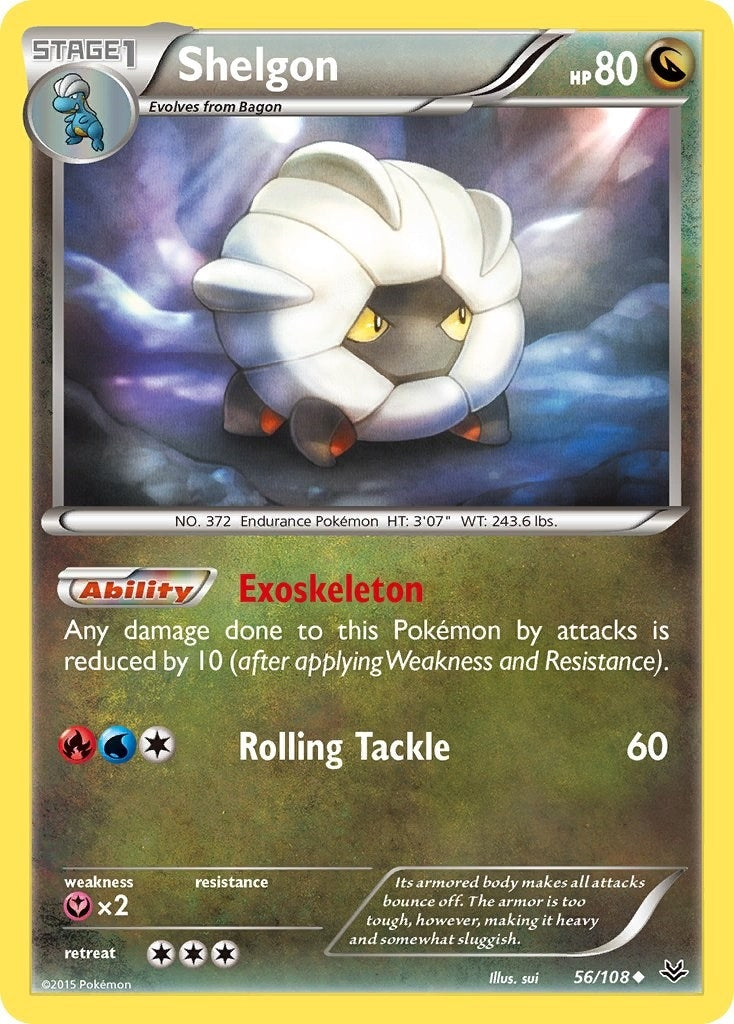 Image for Shelgon (56/108) (XY - Roaring Skies) (ROS) - Pokemon