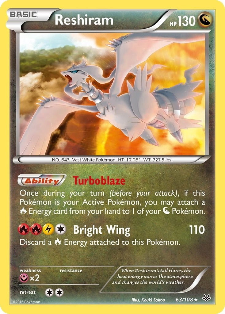 Image for Reshiram (63/108) (XY - Roaring Skies) (ROS) - Pokemon