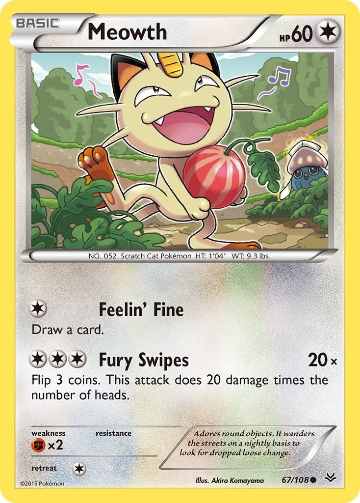 Image for Meowth (67/108) (XY - Roaring Skies) (ROS) - Pokemon