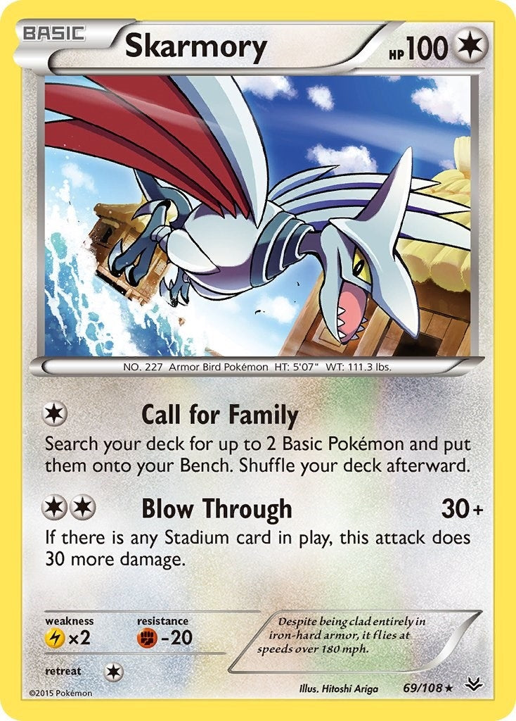 Image for Skarmory (69/108) (XY - Roaring Skies) (ROS) - Pokemon
