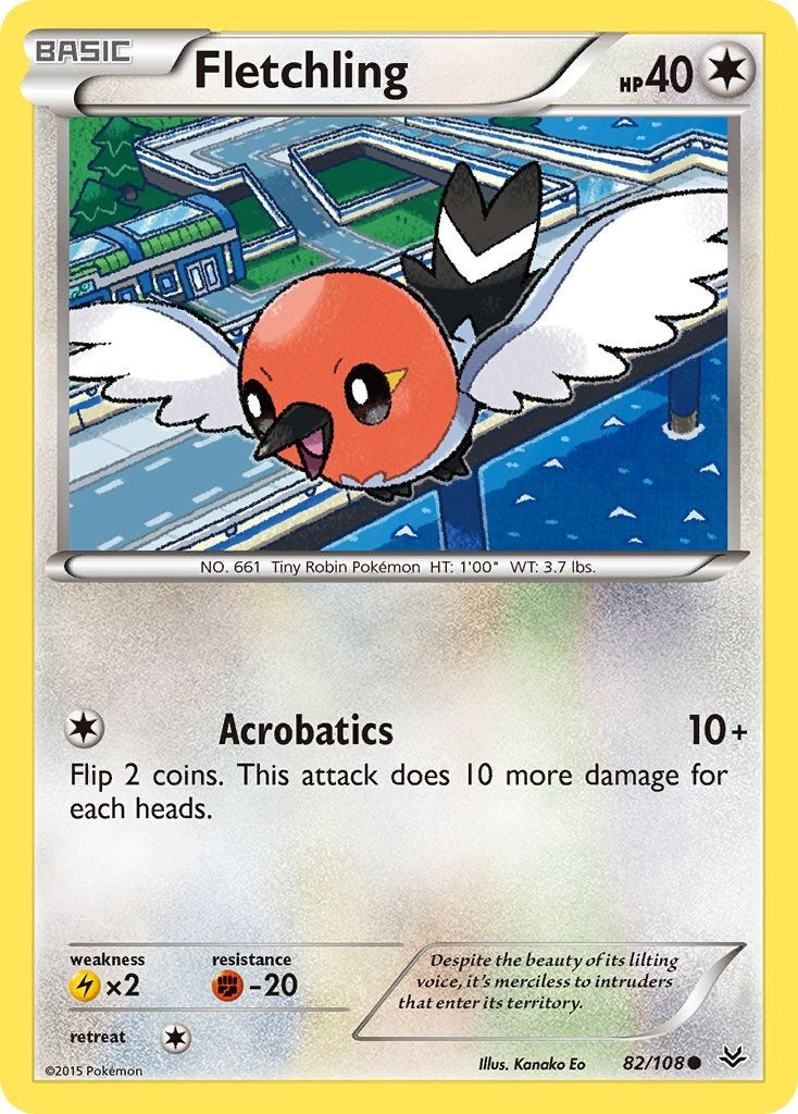 Image for Fletchling (82/108) (XY - Roaring Skies) (ROS) - Pokemon