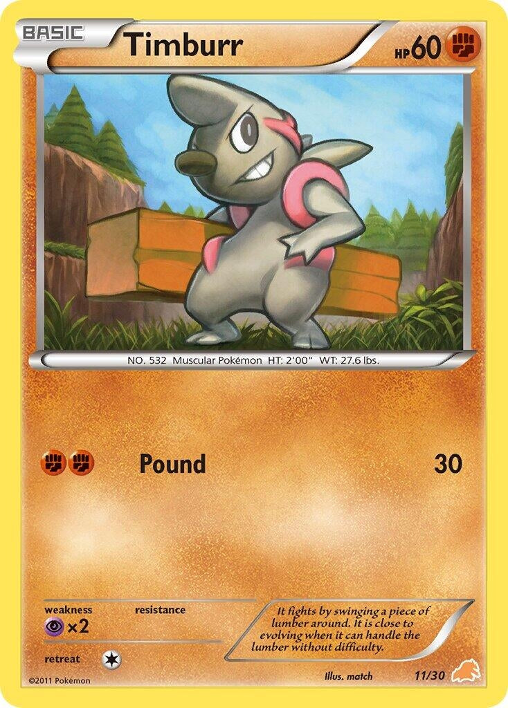 Image for Timburr (#11) (11/30) (BW Trainer Kit: Excadrill & Zoroark) (BLW) - Pokemon