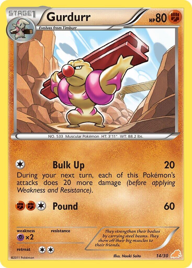 Image for Gurdurr (14/30) (BW Trainer Kit: Excadrill & Zoroark) (BLW) - Pokemon