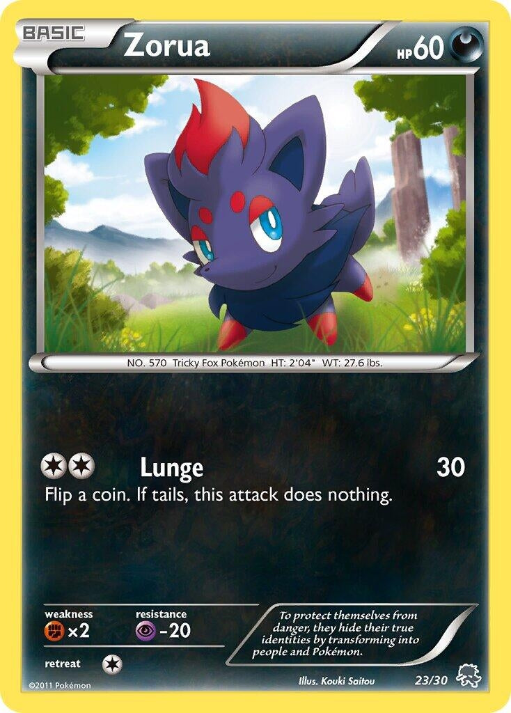 Image for Zorua (#23) (23/30) (BW Trainer Kit: Excadrill & Zoroark) (BLW) - Pokemon