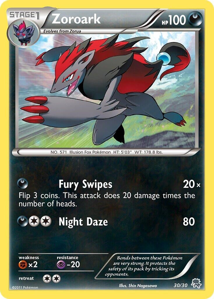 Image for Zoroark (#30 Holo) (30/30) (BW Trainer Kit: Excadrill & Zoroark) (BLW) - Pokemon