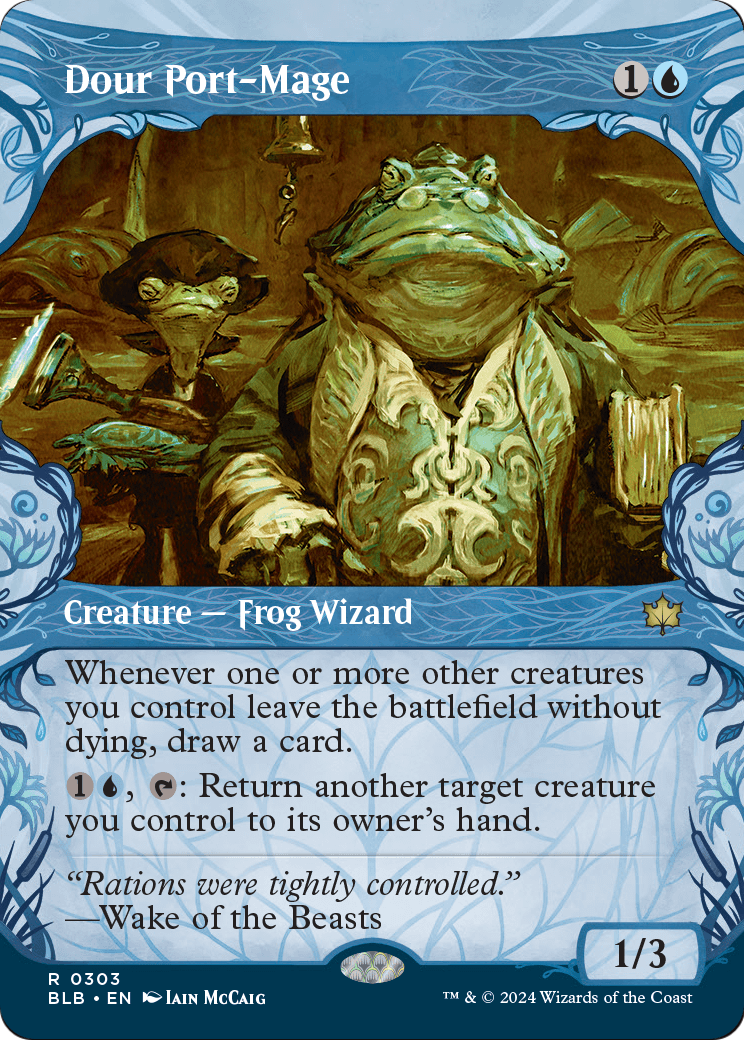 Dour Port-Mage (Showcase) (BLB-303) (Borderless) [Bloomburrow] Foil