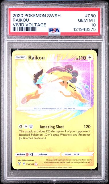 Raikou Amazing Rare 2020 Vivid Voltage PSA 10