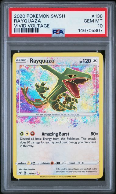 Rayquaza Amazing Rare 2020 Vivid Voltage PSA 10
