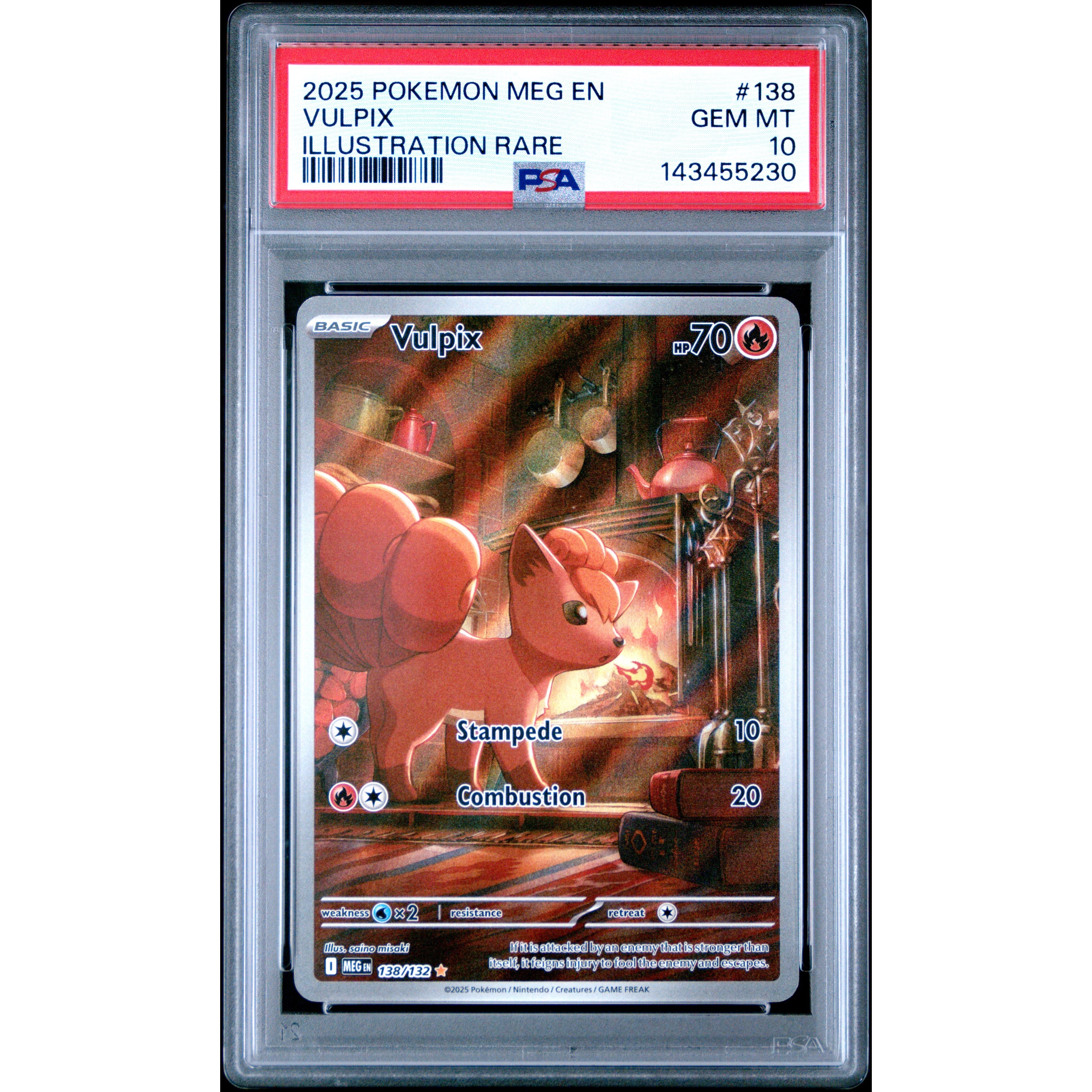 VULPIX ILLUSTRATION RARE 2025 POKEMON MEG EN-MEGA EVOLUTION PSA GEM MT 10 - PokeBox USA