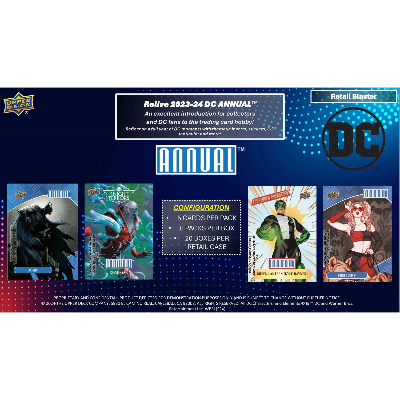 2023-24 Upper Deck DC Annual Trading Cards Blaster Box - PokeBox USA