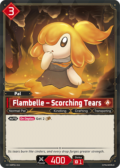 Image for Flambelle – Scorching Tears (EBP01-012) (Dawn of Palpagos) (EBP01) - Palworld Official Card Game