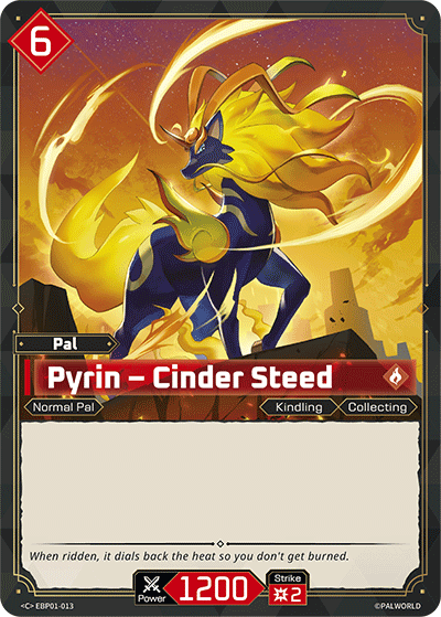 Image for Pyrin – Cinder Steed (EBP01-013) (Dawn of Palpagos) (EBP01) - Palworld Official Card Game