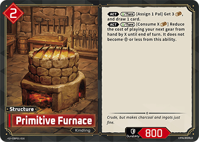 Image for Primitive Furnace (EBP01-016) (Dawn of Palpagos) (EBP01) - Palworld Official Card Game