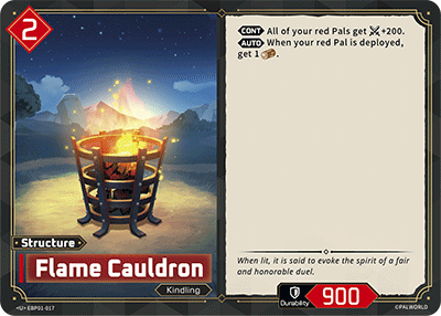 Image for Flame Cauldron (EBP01-017) (Dawn of Palpagos) (EBP01) - Palworld Official Card Game