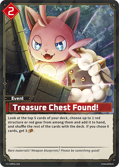 Image for Treasure Chest Found! (EBP01-024) (Dawn of Palpagos) (EBP01) - Palworld Official Card Game
