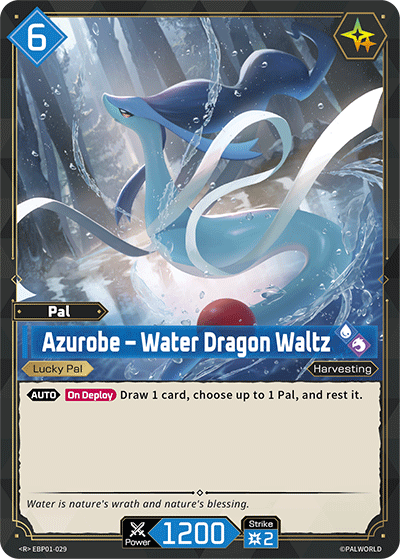 Image for Azurobe – Water Dragon Waltz (EBP01-029) (Dawn of Palpagos) (EBP01) - Palworld Official Card Game