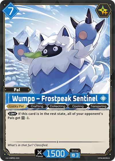Image for Wumpo – Frostpeak Sentinel (EBP01-033) (Dawn of Palpagos) (EBP01) - Palworld Official Card Game