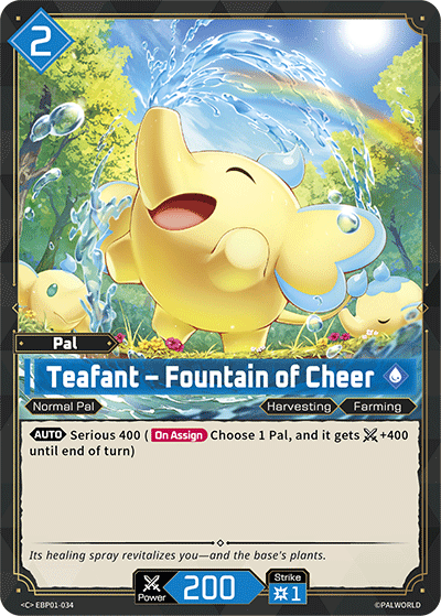 Image for Teafant – Fountain of Cheer (EBP01-034) (Dawn of Palpagos) (EBP01) - Palworld Official Card Game