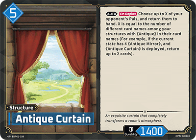 Image for Antique Curtain (EBP01-039) (Dawn of Palpagos) (EBP01) - Palworld Official Card Game