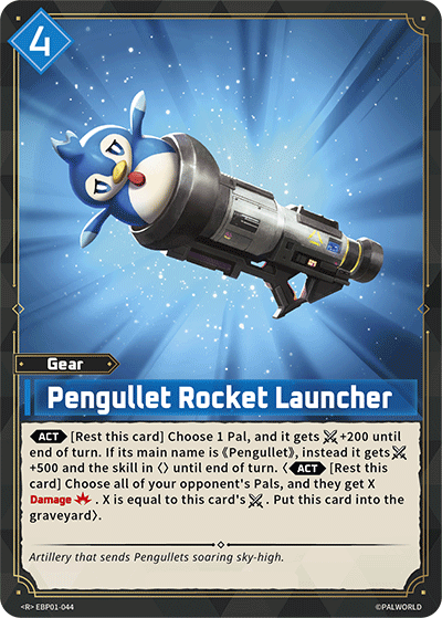 Image for Pengullet Rocket Launcher (EBP01-044) (Dawn of Palpagos) (EBP01) - Palworld Official Card Game